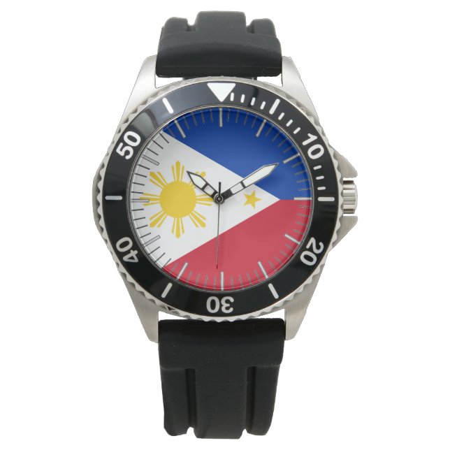 Patriottisch, speciaal horloge met vlag van de Fil (Voorkant)