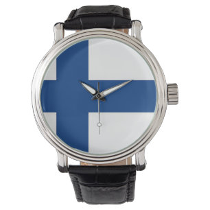 Patriottisch, speciaal horloge met vlag van Finlan