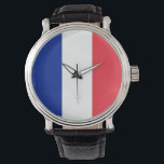 Patriottisch, speciaal horloge met vlag van Frankr<br><div class="desc">Maak een tijdloos statement met ons exclusieve handhorloge met de vlag van Frankrijk! Gemaakt met nauwgezette aandacht voor detail, dit handhorloge is niet alleen een functioneel accessoire; het is een viering van de Franse cultuur en erfgoed. Het levendige ontwerp toont prominent de iconische Franse vlag, waardoor dit horloge een unieke...</div>