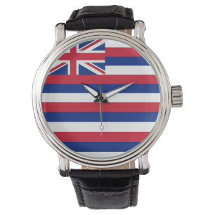 Patriottisch, speciaal horloge met vlag van Hawaï