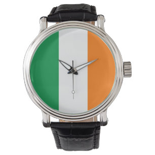 Patriottisch, speciaal horloge met vlag van Ierlan