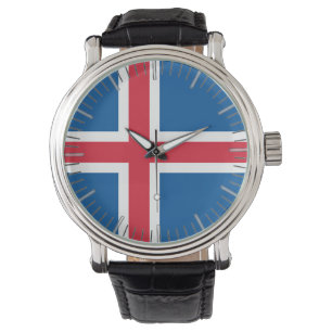 Patriottisch, speciaal horloge met vlag van IJslan