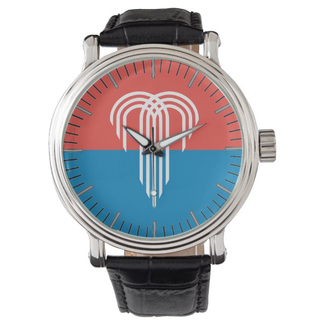 Patriottisch, speciaal horloge met vlag van Kansas (Voorkant)