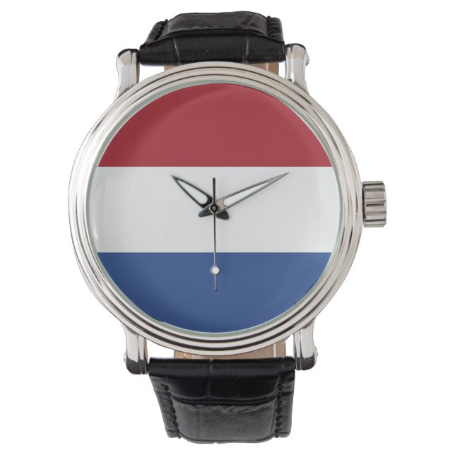 Patriottisch, speciaal horloge met vlag van Nederl (Voorkant)