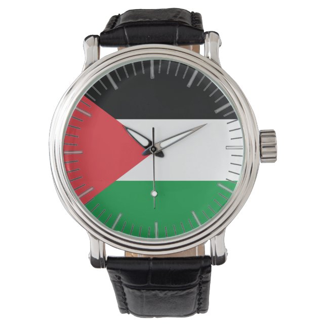 Patriottisch, speciaal horloge met vlag van Palest (Voorkant)