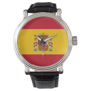 Patriottisch, speciaal horloge met vlag van Spanje
