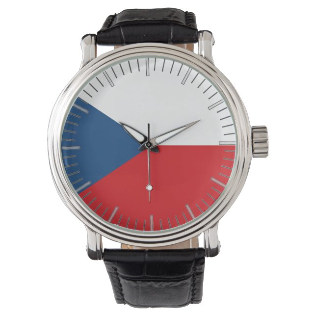 Patriottisch, speciaal horloge met vlag van Tsjech (Voorkant)