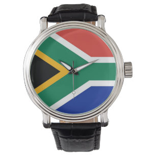 Patriottisch, speciaal horloge met vlag van Zuid-A