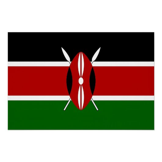 Patriottisch, speciaal poster met vlag van Kenia (Voorkant)