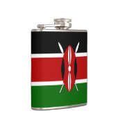 Patriottisch, speciale fles met vlag van Kenia Heupfles (Rechts)