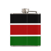 Patriottisch, speciale fles met vlag van Kenia Heupfles (Achterkant)