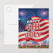 Patriottisch spektakel Amerikaanse vlag wuiven Feestdagenkaart (Voorkant / Achterkant)