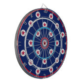 Patriottisch Spel Nacht Rood Wit Blauw Sterren Str Dartbord (Voorkant Links)
