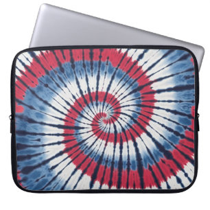 patriottisch spiraalvormig Stropdas Laptop Sleeve