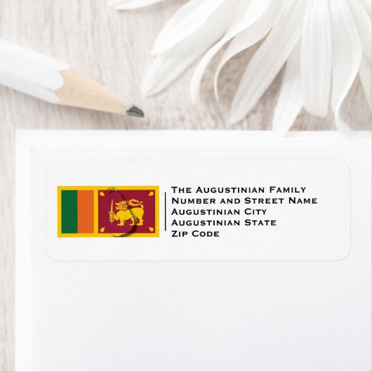 Patriottisch | SRI LANKA FLAG Etiket (Insitu)