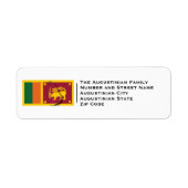 Patriottisch | SRI LANKA FLAG Etiket (Voorkant)