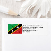 Patriottisch | ST KITTS EN NEVIS FLAG Etiket (Insitu)