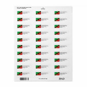 Patriottisch | ST KITTS EN NEVIS FLAG Etiket (Full Sheet)