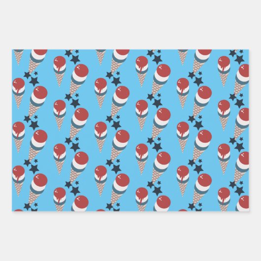 Patriottisch staart ijs inpakpapier vel (Voorkant 3)