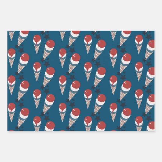 Patriottisch staart ijs inpakpapier vel (Voorkant 2)