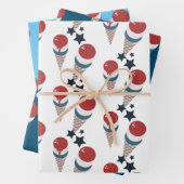 Patriottisch staart ijs inpakpapier vel (In situ)