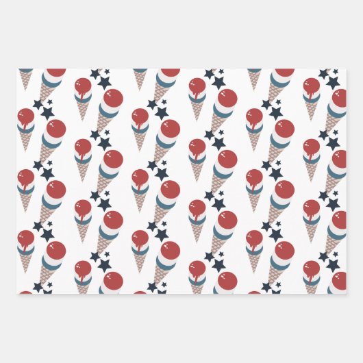 Patriottisch staart ijs inpakpapier vel (Voorkant)
