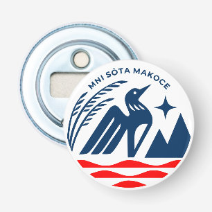 Patriottisch staatszegel van Minnesota Button Flesopener