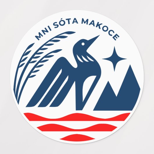 Patriottisch staatszegel van Minnesota Labels (Design 1)