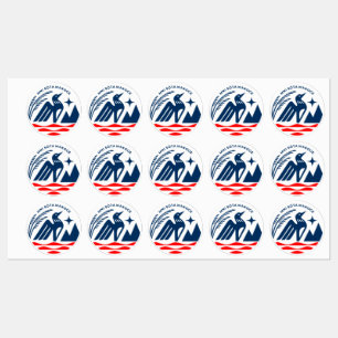 Patriottisch staatszegel van Minnesota Labels