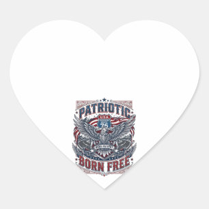 Patriottisch Stalen Weg Beschermer Biker Weg Vrijh Hart Sticker
