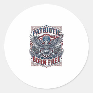 Patriottisch Stalen Weg Beschermer Biker Weg Vrijh Ronde Sticker