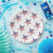 Patriottisch Star American Flag Patriotic Paper Bo Papieren Bordje (Feest)