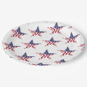 Patriottisch Star American Flag Patriotic Paper Bo Papieren Bordje (Gekanteld)