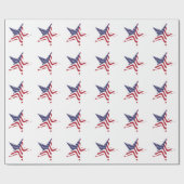 Patriottisch Star American Flag Wrapping Paper Cadeaupapier (Vlak)