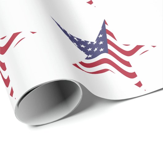 Patriottisch Star American Flag Wrapping Paper Cadeaupapier (Rol Hoek)