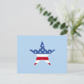 Patriottisch Star-Briefkaart Briefkaart (Staand voorkant)