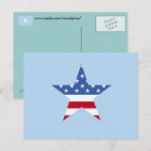 Patriottisch Star-Briefkaart Briefkaart (Voorkant / Achterkant)