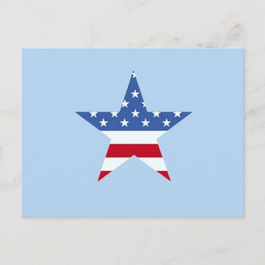 Patriottisch Star-Briefkaart Briefkaart (Voorkant)