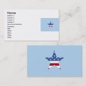 Patriottisch Star-Visitekaartje Visitekaartje (Voorkant / Achterkant)