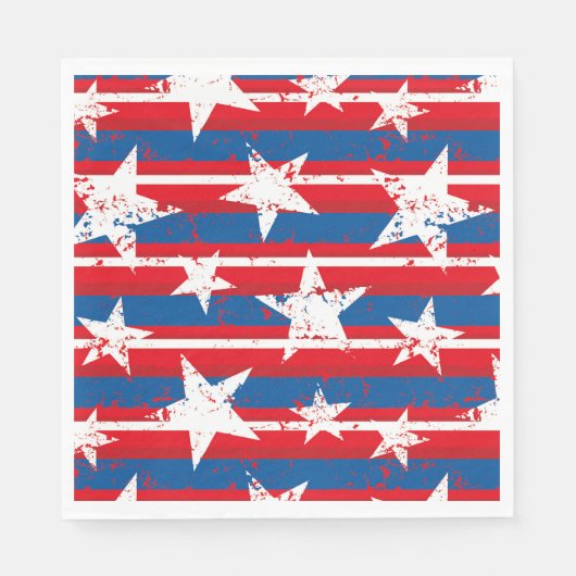 Patriottisch stars Paper Napkins Servet (Voorkant)