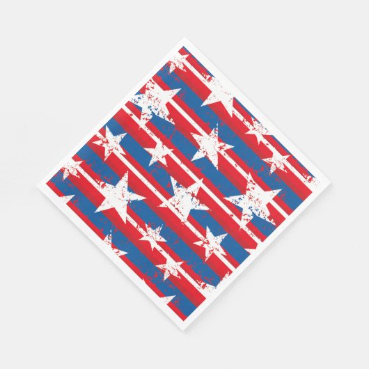 Patriottisch stars Paper Napkins Servet (Hoek)