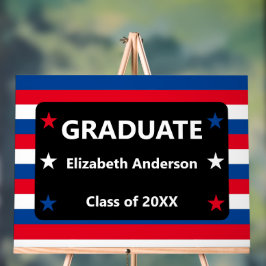 Patriottisch Stars & Stripes Afstuderen Acryl Bord