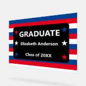 Patriottisch Stars & Stripes Afstuderen Acryl Bord (Hoek)