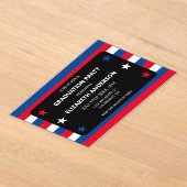 Patriottisch Stars & Stripes Afstuderen Acryl Uitnodigingen (Laagn)