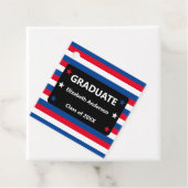 Patriottisch Stars & Stripes Afstuderen Bedankjes Labels (In situ)