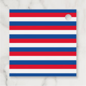 Patriottisch Stars & Stripes Afstuderen Bedankjes Labels (Achterkant)