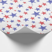 Patriottisch stars Verpakkingspapier Cadeaupapier (Hoek)