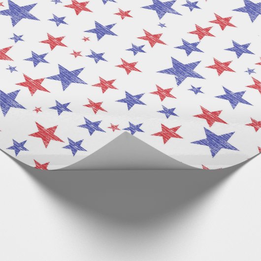 Patriottisch stars Verpakkingspapier Cadeaupapier (Hoek)