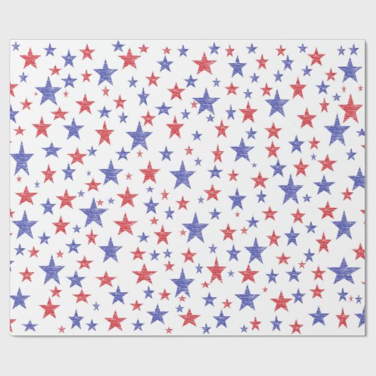 Patriottisch stars Verpakkingspapier Cadeaupapier (Vlak)