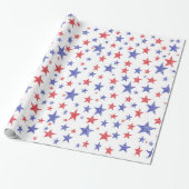 Patriottisch stars Verpakkingspapier Cadeaupapier (Uitgerold)